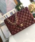 Сумка Jumbo Classic Lambskin Bag Maroon